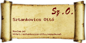 Sztankovics Ottó névjegykártya